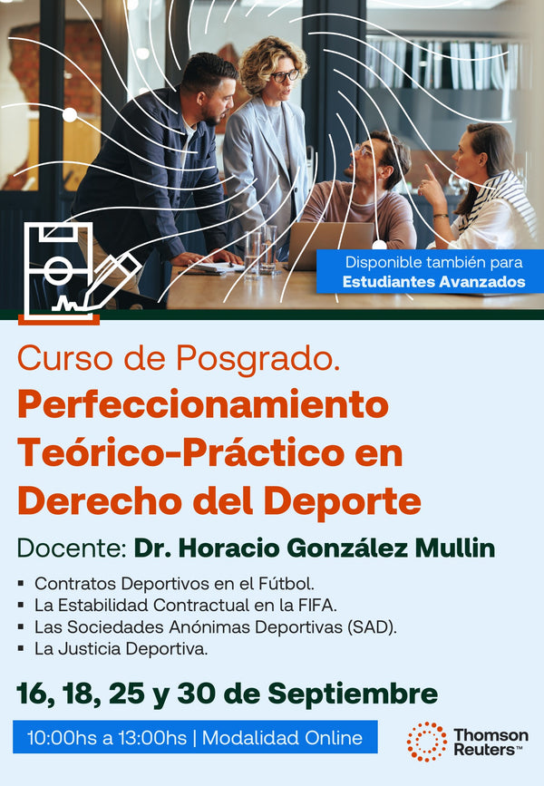 Curso de Posgrado. Perfeccionamiento Teórico-Práctico en Derecho del Deporte