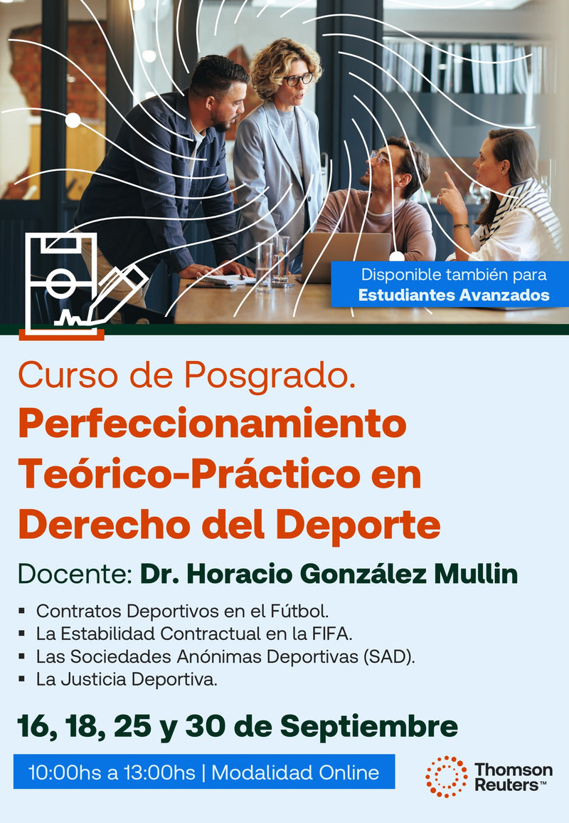 Curso de Posgrado. Perfeccionamiento Teórico-Práctico en Derecho del Deporte