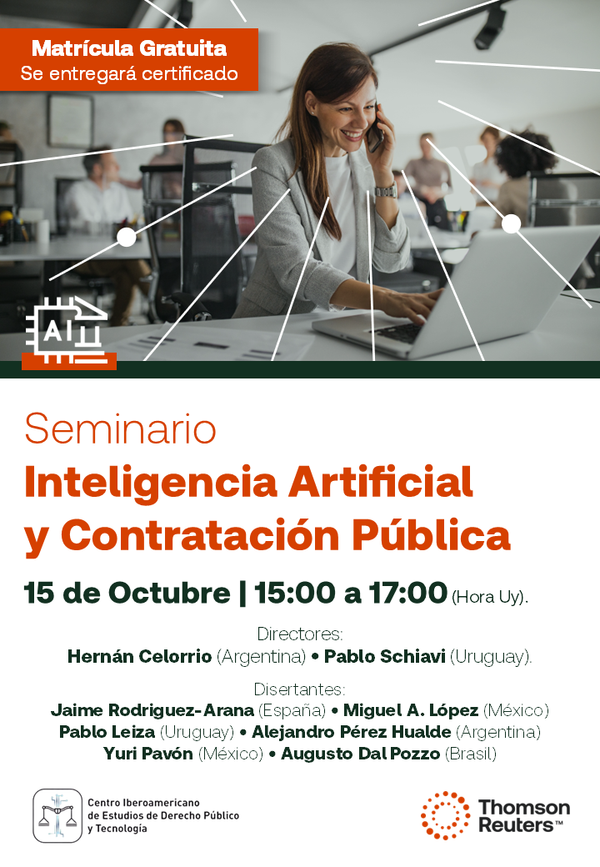 Seminario sin costo. Inteligencia Artificial y Contratación Pública